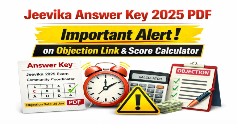 Bihar Jeevika Answer Key 2025 PDF – Important Alert on Objection Link & Score Calculator 3 Jeevika Answer Key 2025 PDF Download