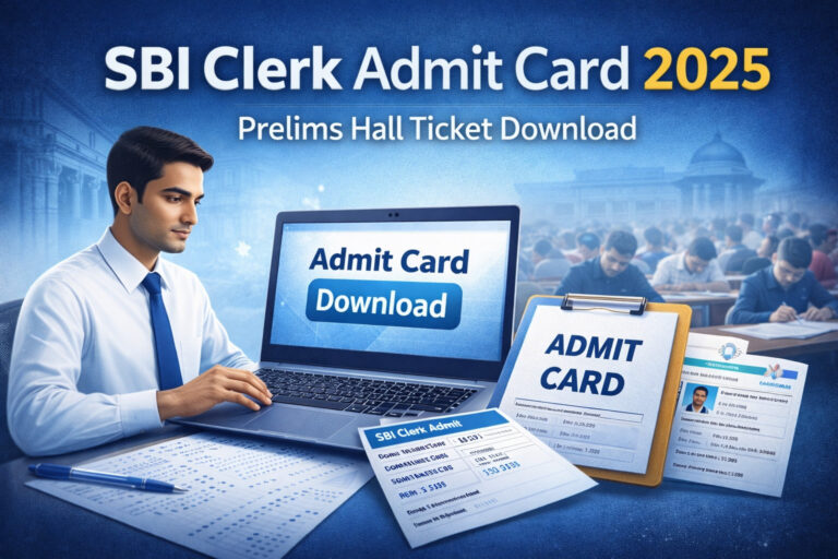 SBI Clerk Admit Card 2025 Download Link, Release Date, Exam Date