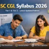 SSC CGL 2026 syllabus updated for Tier 1 & Tier 2 exams at Eexamresult.com.