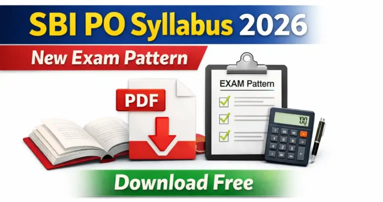 SBI PO Syllabus PDF Download