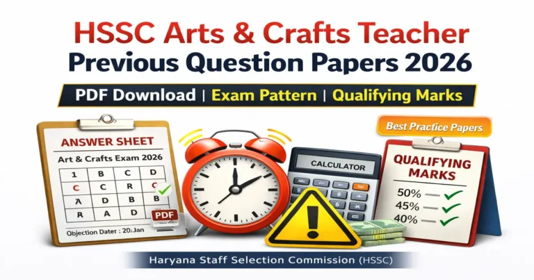 HSSC Arts and Crafts Teacher Previous Question Papers PDF – Best Practice Papers Download 7 HSSC Arts and Crafts Teacher Previous Question Papers