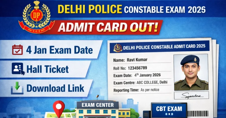 delhi police constable admit card