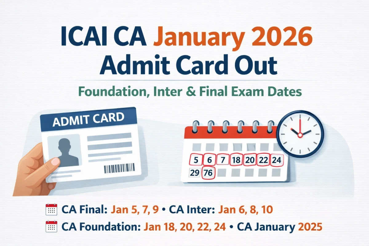 ICAI CA January 2026 Admit Card Out – Foundation, Inter & Final Exam Dates 2 ICAI CA January 2026