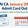 ICAI CA January 2026 Admit Card