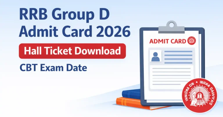 RRB Group D Admit Card 2026 Hall Ticket Download and Exam Date