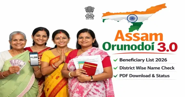 Assam Orunodoi 3.0 beneficiary list 2025 district wise PDF download