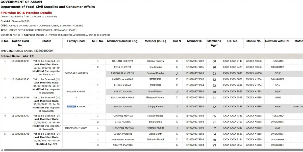 Search Name in Orunodoi 3.0 List